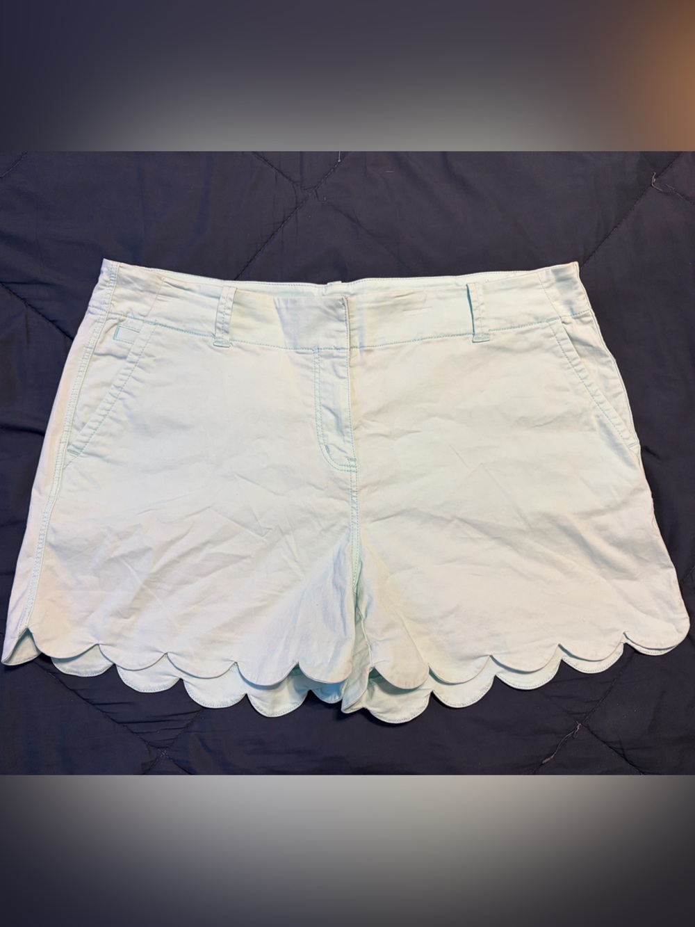 Vineyard Vines  Scalloped Hem Light Mint Shorts